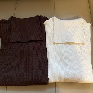 Two Chsrter Club turtlebeck sweaters- very nice!